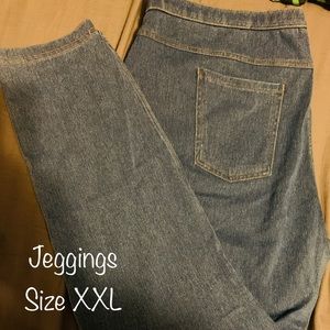 Light wash jeggings XXL